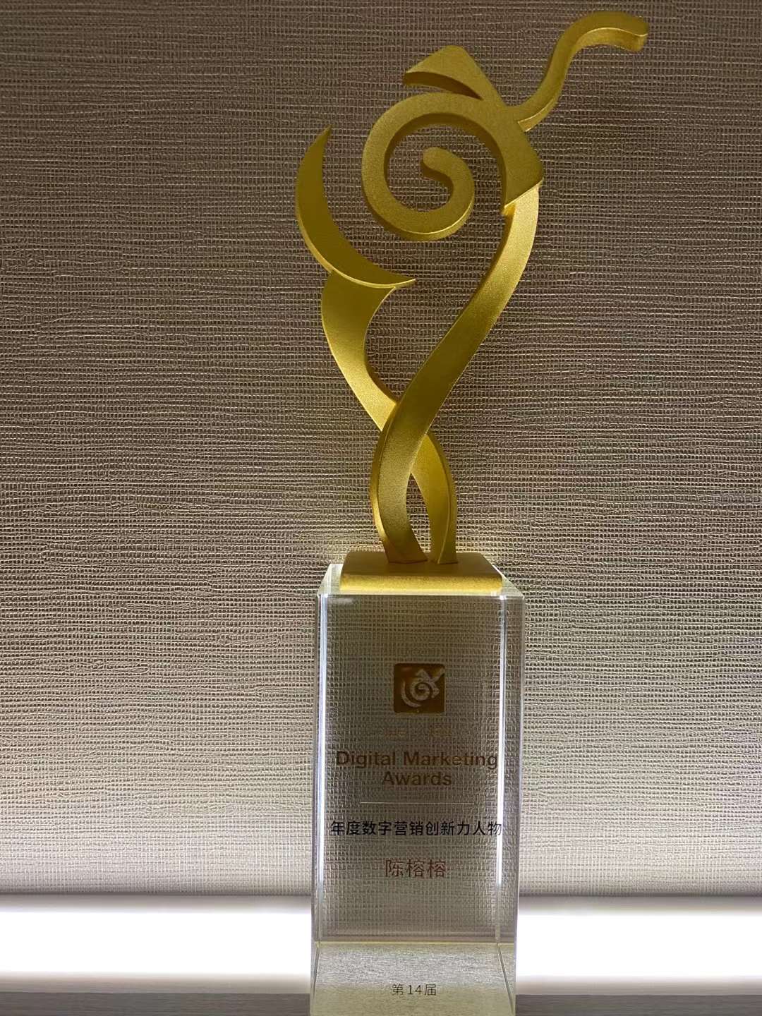 Annie Chan receiving the Golden Mouse Marketing Innovator of the Year award